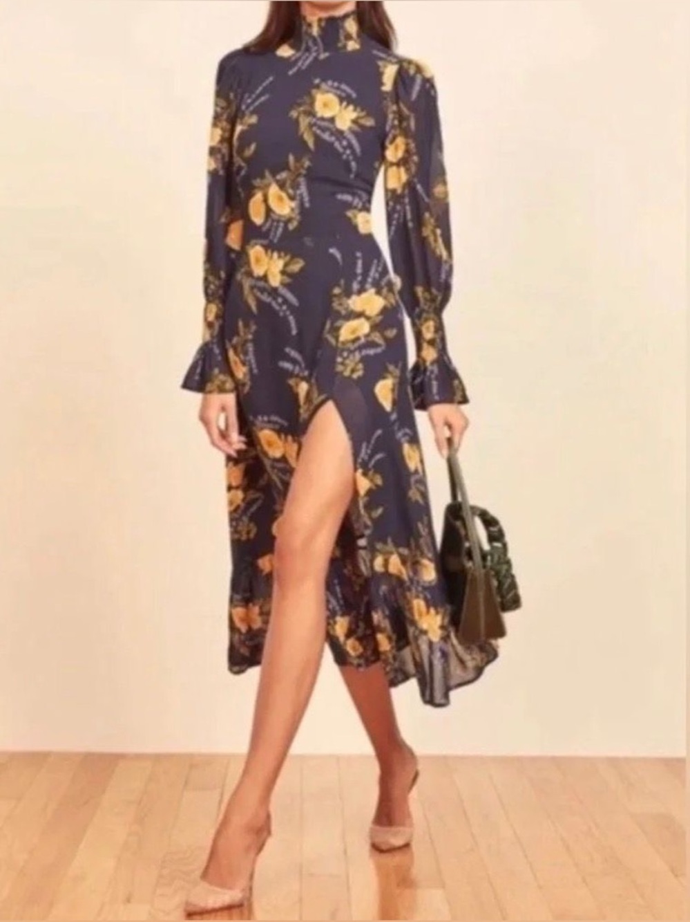 REFORMATION Galena  Midi Dress in Petit Jardin Floral Print size 4
